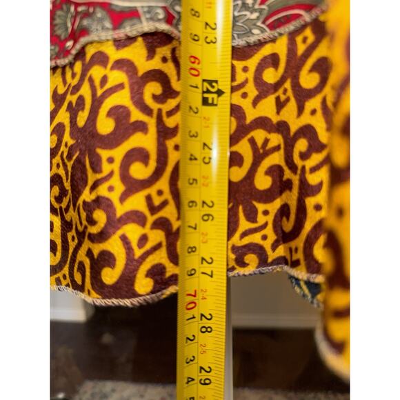 NWT Earthbound Upcycle Sari Collection Wrap Skirt Red Women's Med - Picture 6 of 10